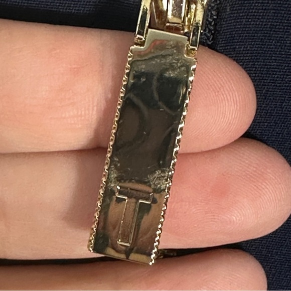 Ted Baker dress, size 1 (equiv. to 2-4), navy blue with shoulder bow, sheath - Picture 3 of 14